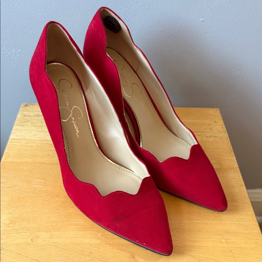 Jessica Simpson Red Suede Heels